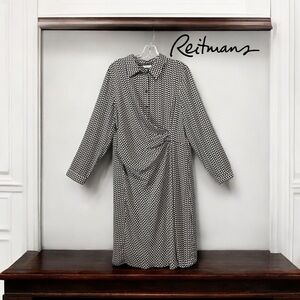 NWOT, Reitmans, Geometric Black & White Maxi Dress, XL